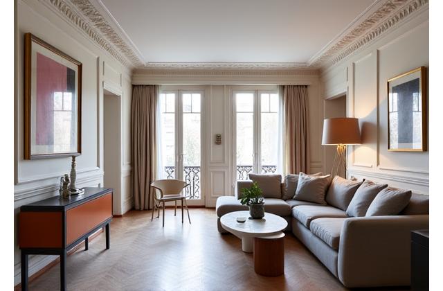 Intérieur d'un appartement parisien moderne