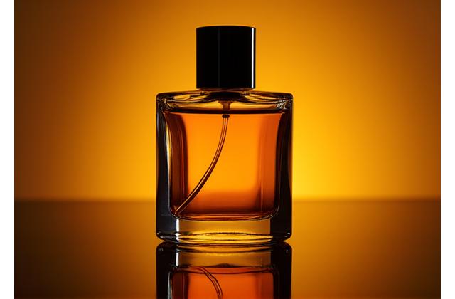 Photo de produit, bouteille de parfum de luxe